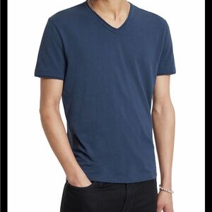 John Varvatos Men's Pima Cotton Blue V-Neck T-Shirt size XL